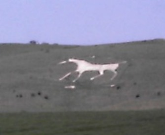 Excursion passes a White Horse